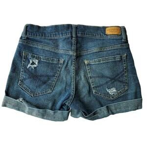Aeropostale Shorts Size 00 Juniors Medium Wash Low Rise Boyfriend Style Denim